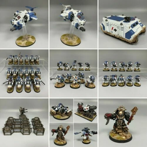 Space Marines Fully Assembled & Painted Complete Army Warhammer 40K Miniatures