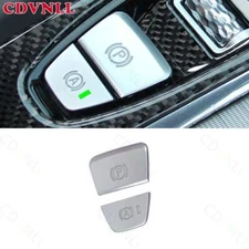 For Volvo S60 2019-2024 Matte Silver Car Console Electronic Handbrake Switch 2*