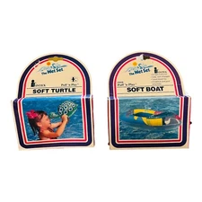Intex The Wet Set Puff n Play Soft Turtle And Boat Vintage 1990’s Pool Bath Toy