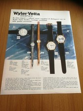 1965 WYLER VETTA INCAFLEX OROLOGIO WATCH ORO ROSA ACCIAIO VINTAGE AD PUBBLICITA