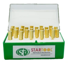 Startool Acrylic Nail Drill 3/32" STXX Super EX. Coarse Gold *25 Pcs NIB*