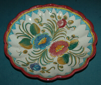 Vintage Keramik Wandteller - DERUTA 22 30 - Schale  - Majolika Italien