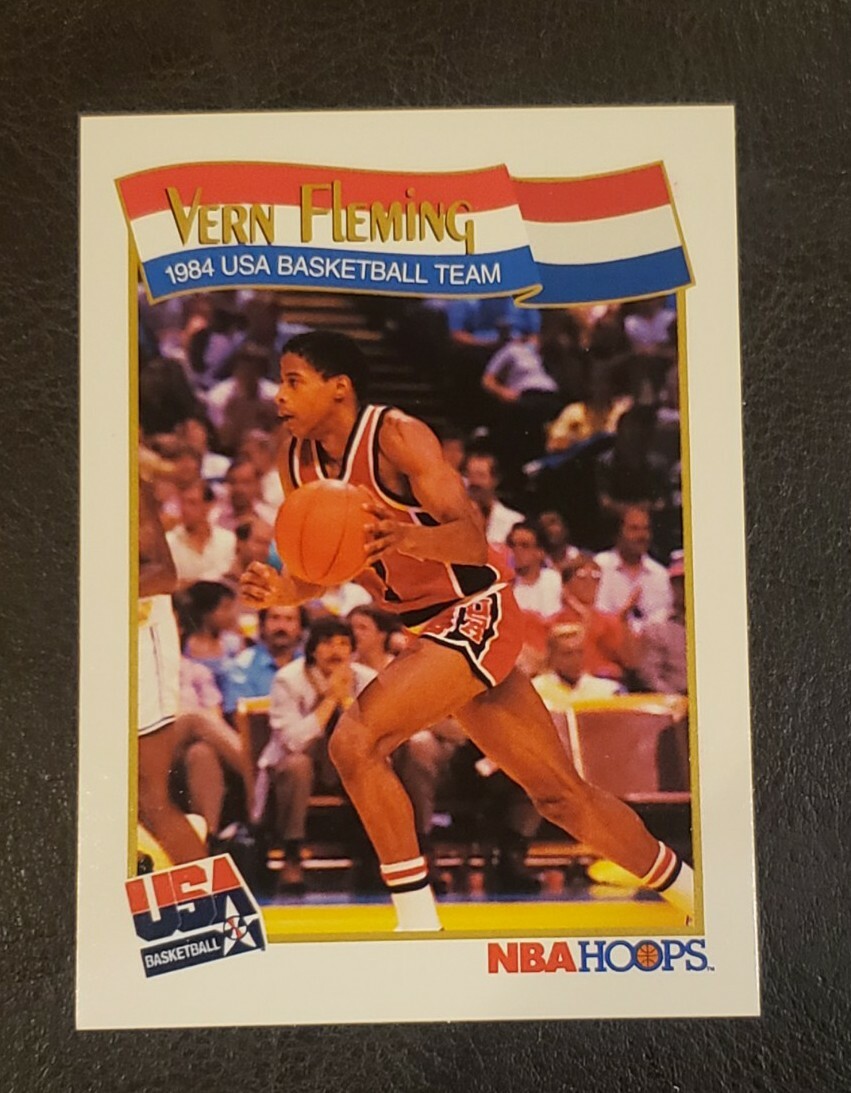 1991-92 NBA Hoops - Vern Fleming #558 Olympics USA Basketball 