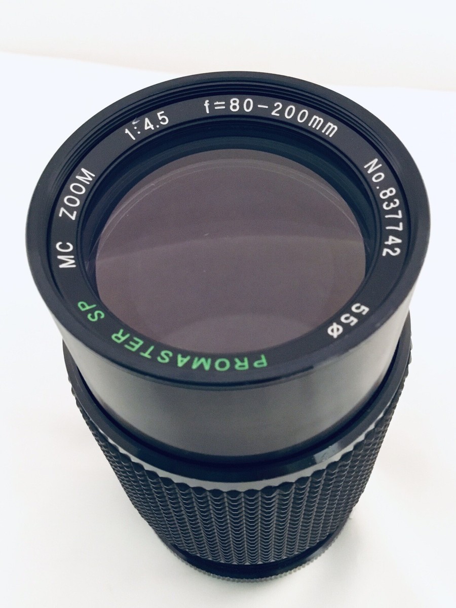 Promaster SP MC Zoom 1:4.5 f=80-200mm lens 55° Camera Photography