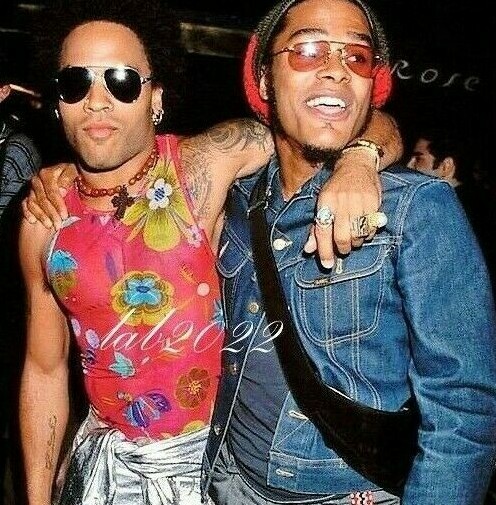 GUCCI Tom Ford 1999 Gucci Printed Stretch Tulle Tank Lenny Kravitz