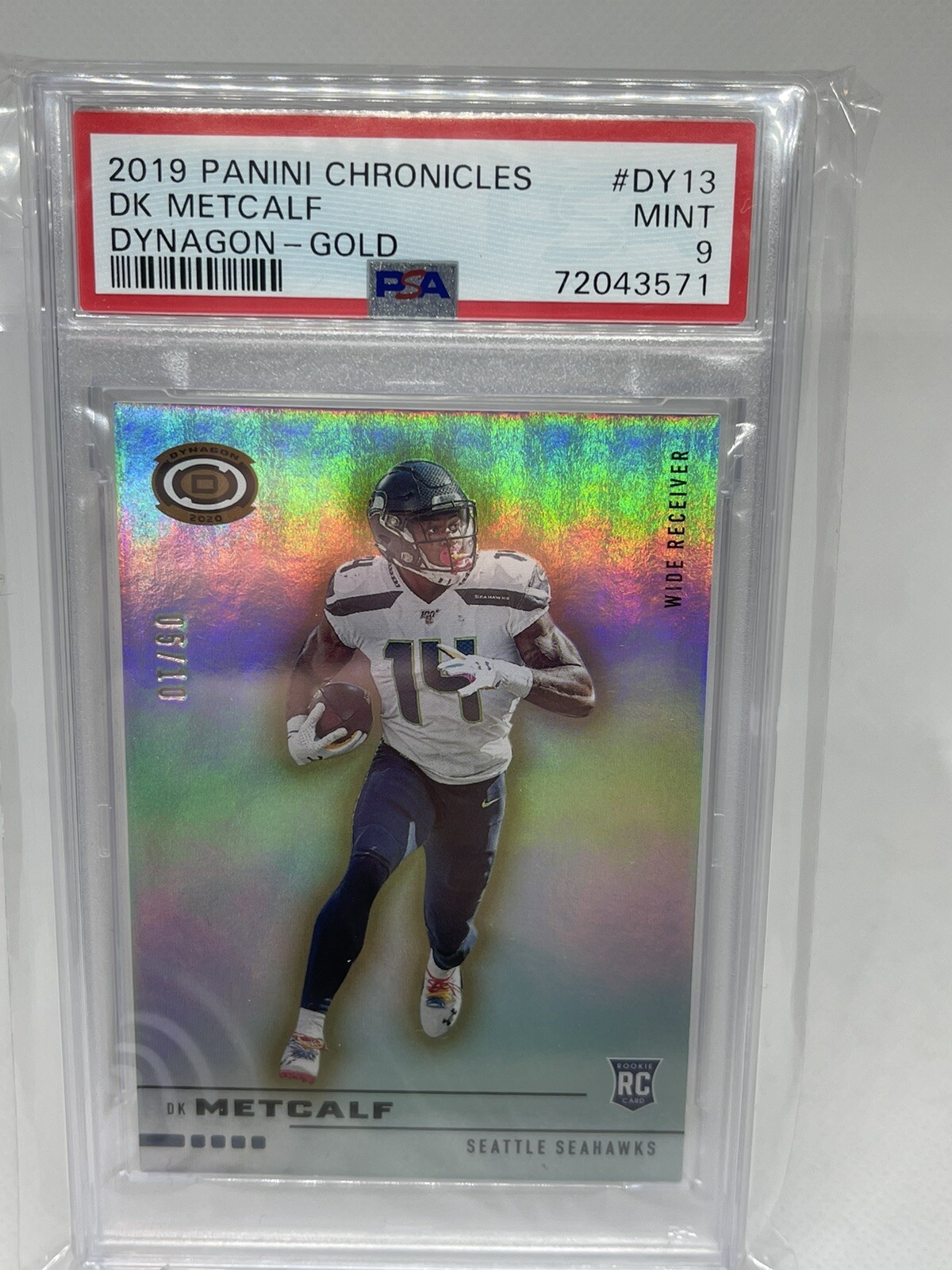 DK Metcalf Panini Chronicles Dynagon #DY13 Gold