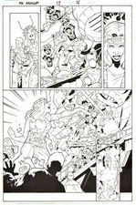 LEONARD KIRK 2007 AVENGERS ORIG. ART-ORIGIN OF GIANT GIRL!  FREE SHIPPING!