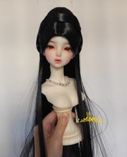 1/6yosd 1/4MSD 1/3SD Uncle BJD Archaic Updo Long Wig Antique Doll Hair Black