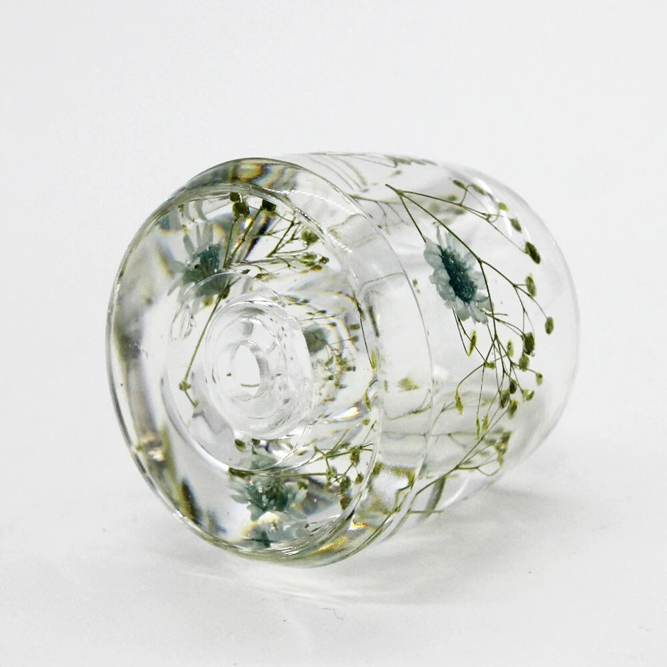 Soporte para cepillo de dientes japonés con flor real en acrílico (azul estrella) Foto 3 de 4