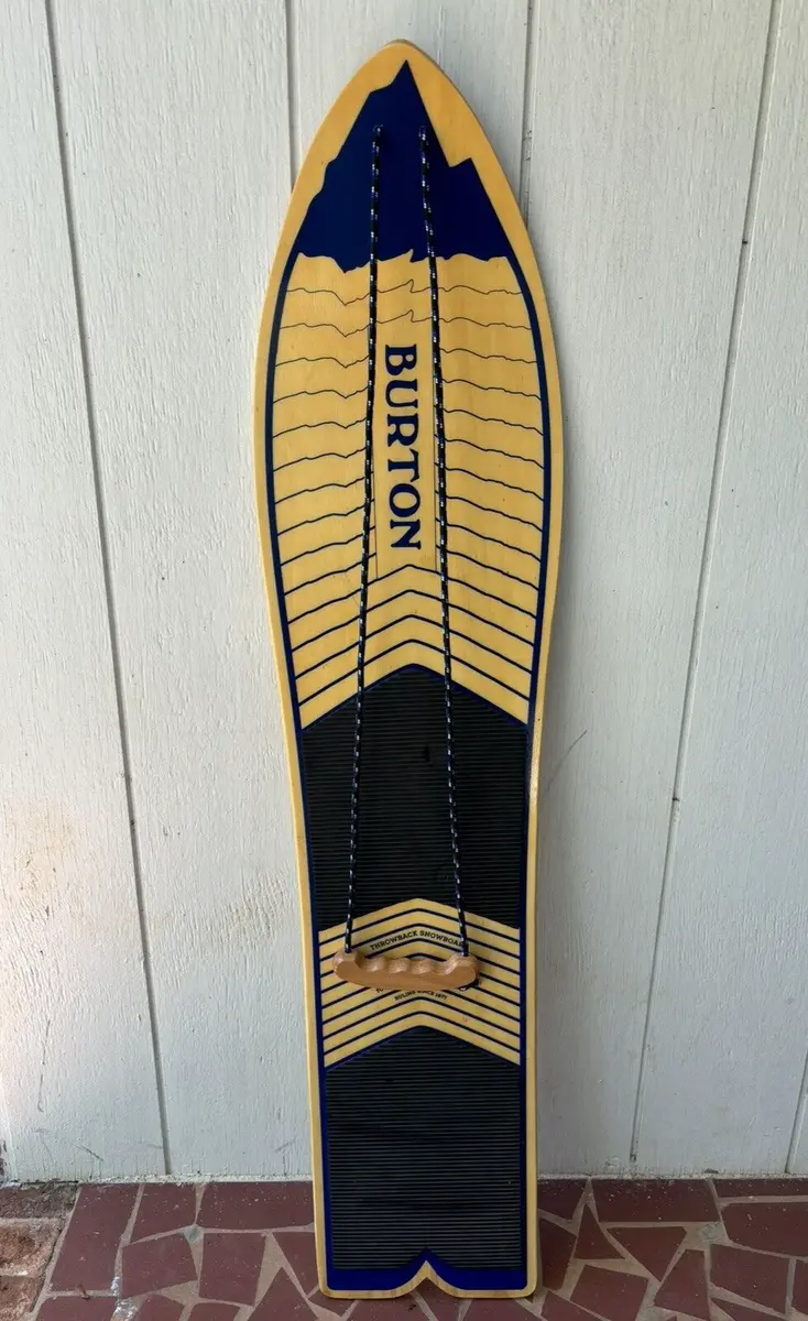 New Retro Style BURTON Throwback Wood Snowboard 130cm 51