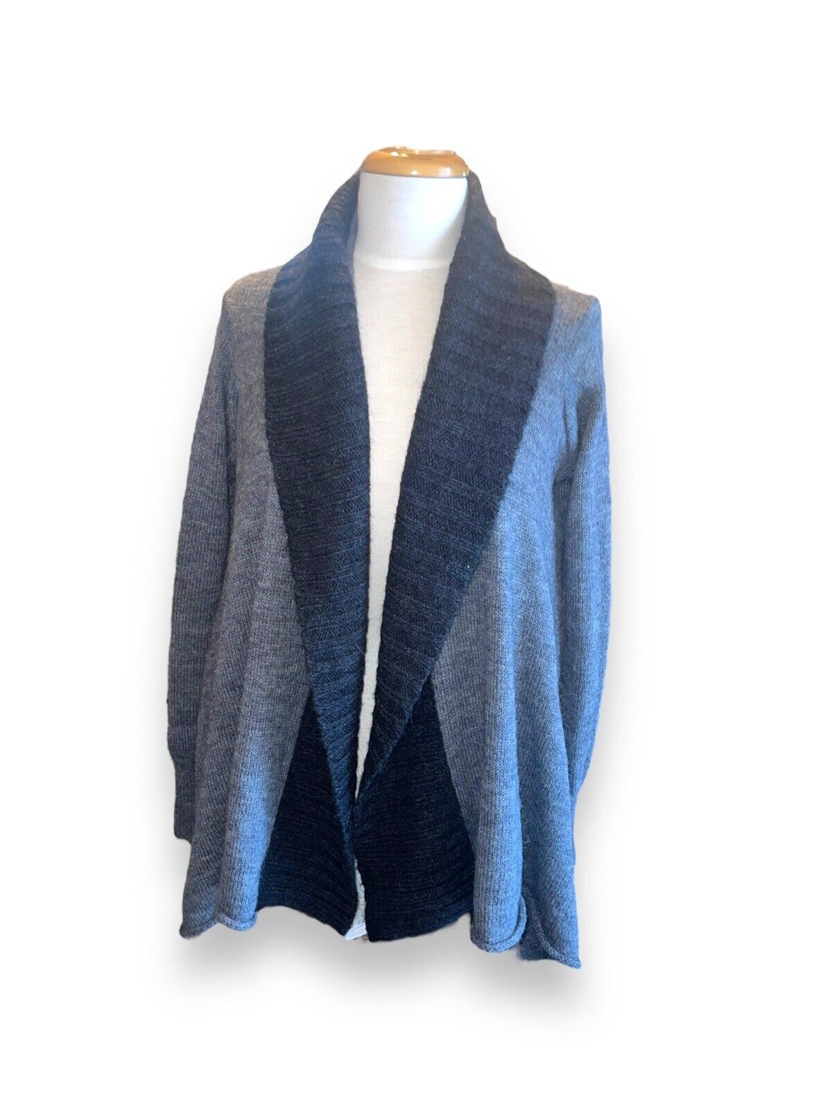 DKNY Alpaca Wool Blend Cascading Cardigan Sweater… - image 1