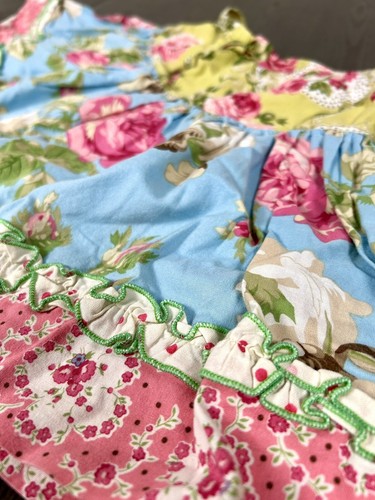 Matilda Jane Clothing Girls Ruffled Tiered Floral Skirt Size 4 Made In USA - Picture 4 of 11