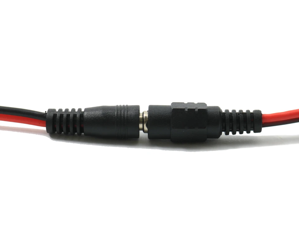 DC Power Pigtail Cable Plug 18AWG 2.1mm x 5.5mm 12V 5A Male & Female Pack Lot - Image 4 of 4