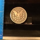 1890 O Morgan Silver Dollar with H Counter Stamp Mark On Cheek Rare — photo 3