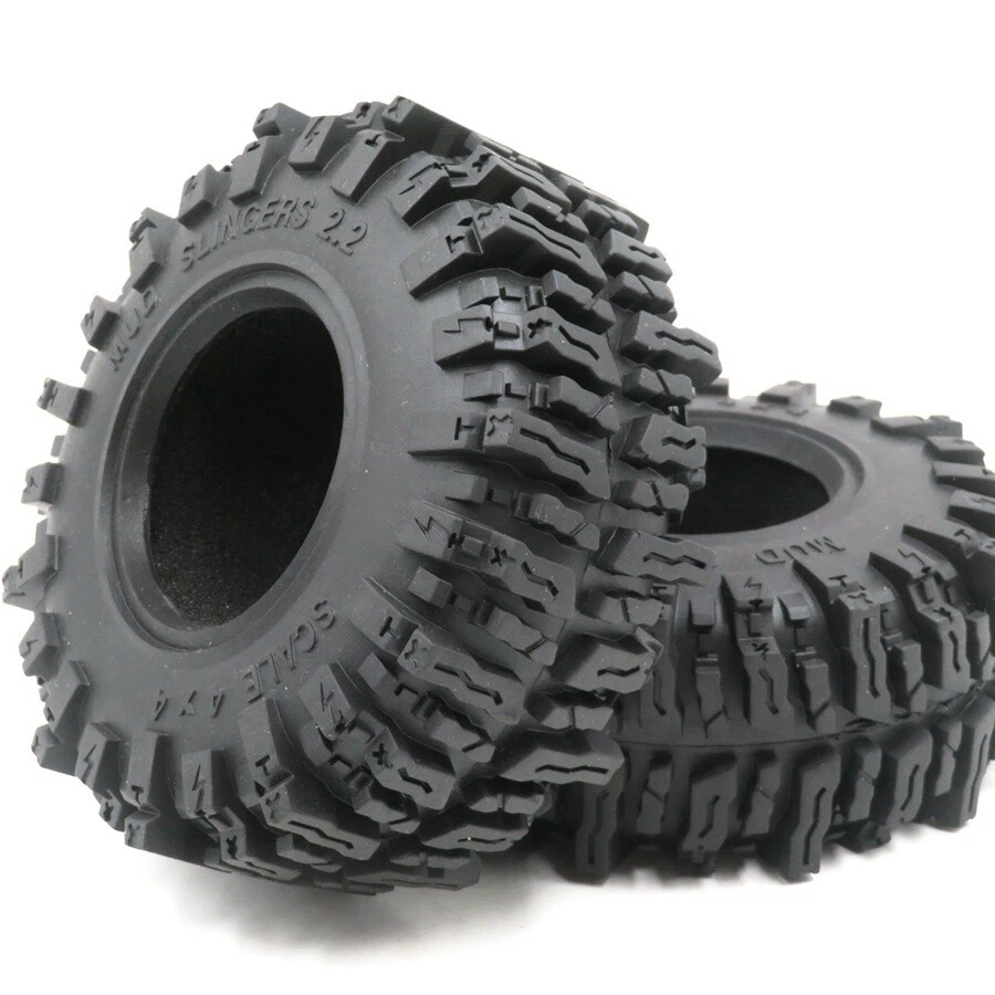 4pcs RC 2.2 Mud Slingers Tires Tyres OD 124mm Fit RC Rock Crawler Truck - Image 3 of 4