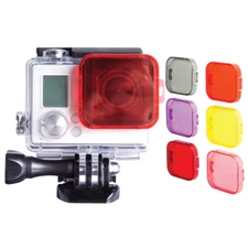 6 Piece Kit for GoPro Hero 3/4 Red Purple Pink Gray OrangeYellow(100 Pack)