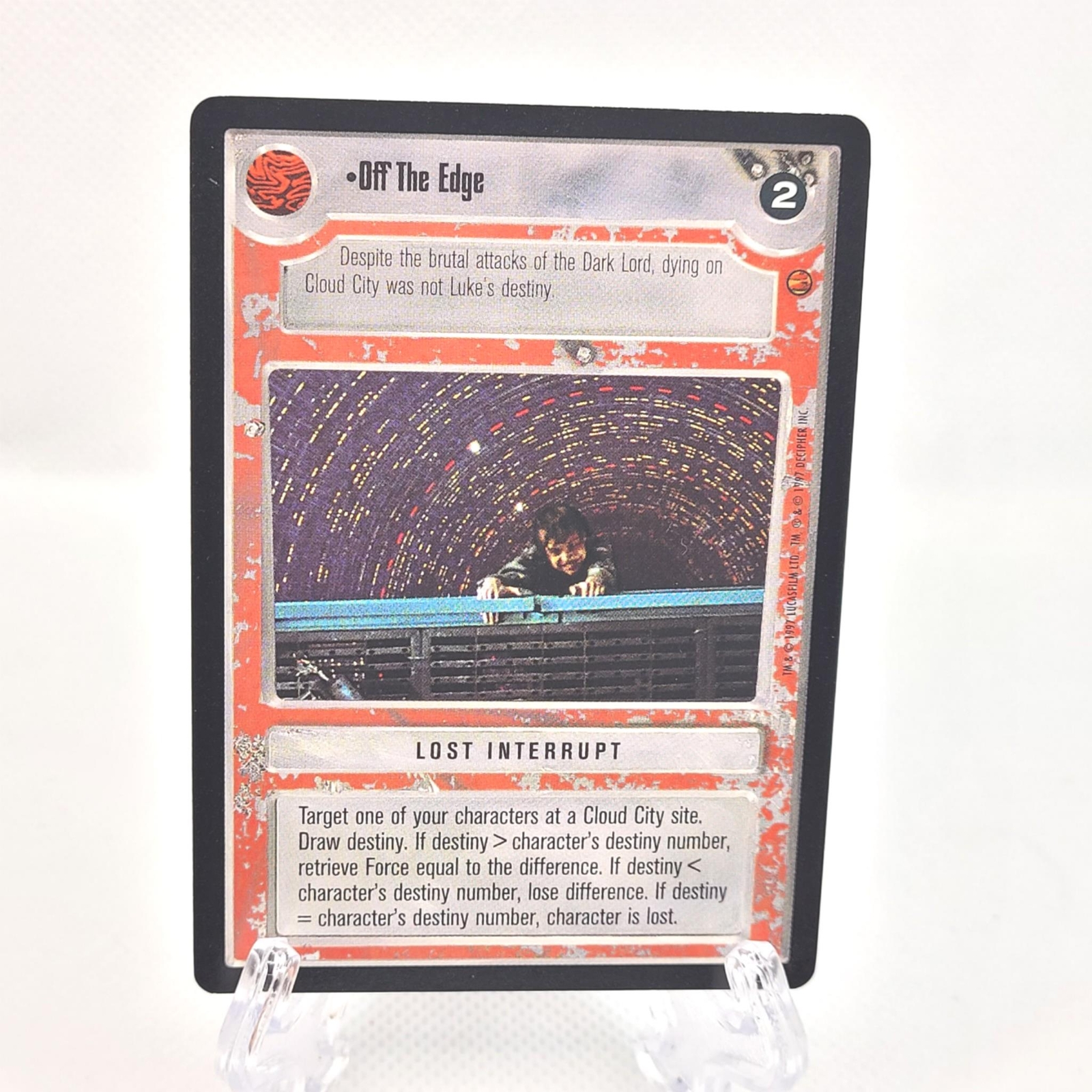 Star Wars CCG Cloud City Limited Black Border BB Light Side LS Off The Edge RARE-image