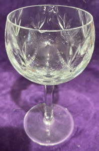 Gorham Bamberg Cut Crystal Dessert Wine Glass Simple Holiday Elegance 5 3/4"