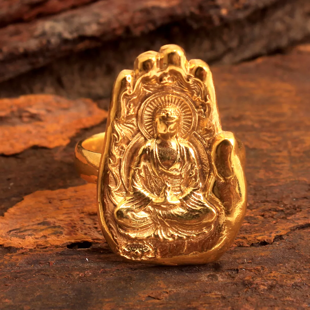 Buddha finger ring deals