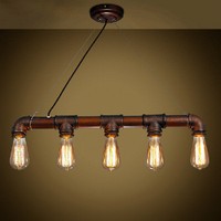 Industrial Steampunk Hanging Ceiling Lamp Iron Pipe Fixture Pendant Light Industrial Steampunk Hanging Ceiling Lamp Iron Pipe Fixture Pendant Light