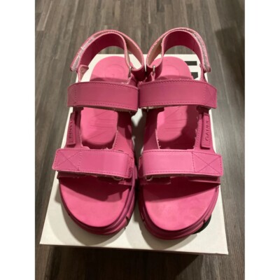 GANNI Women's Recycled Rubber Sandals Pink Size EU 38 US 7