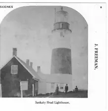 Sankaty Head Lighthouse, Nantucket, Massachusetts, 1978 Reproduction Stereoview