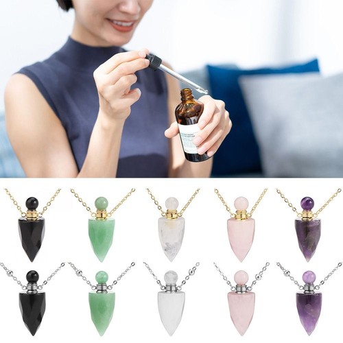 Cone Shape Faceted Pendant Crystal Necklace eBay
