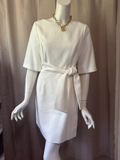 NWT New Alice + Olivia White Short Sleeve Dress size 10/L
