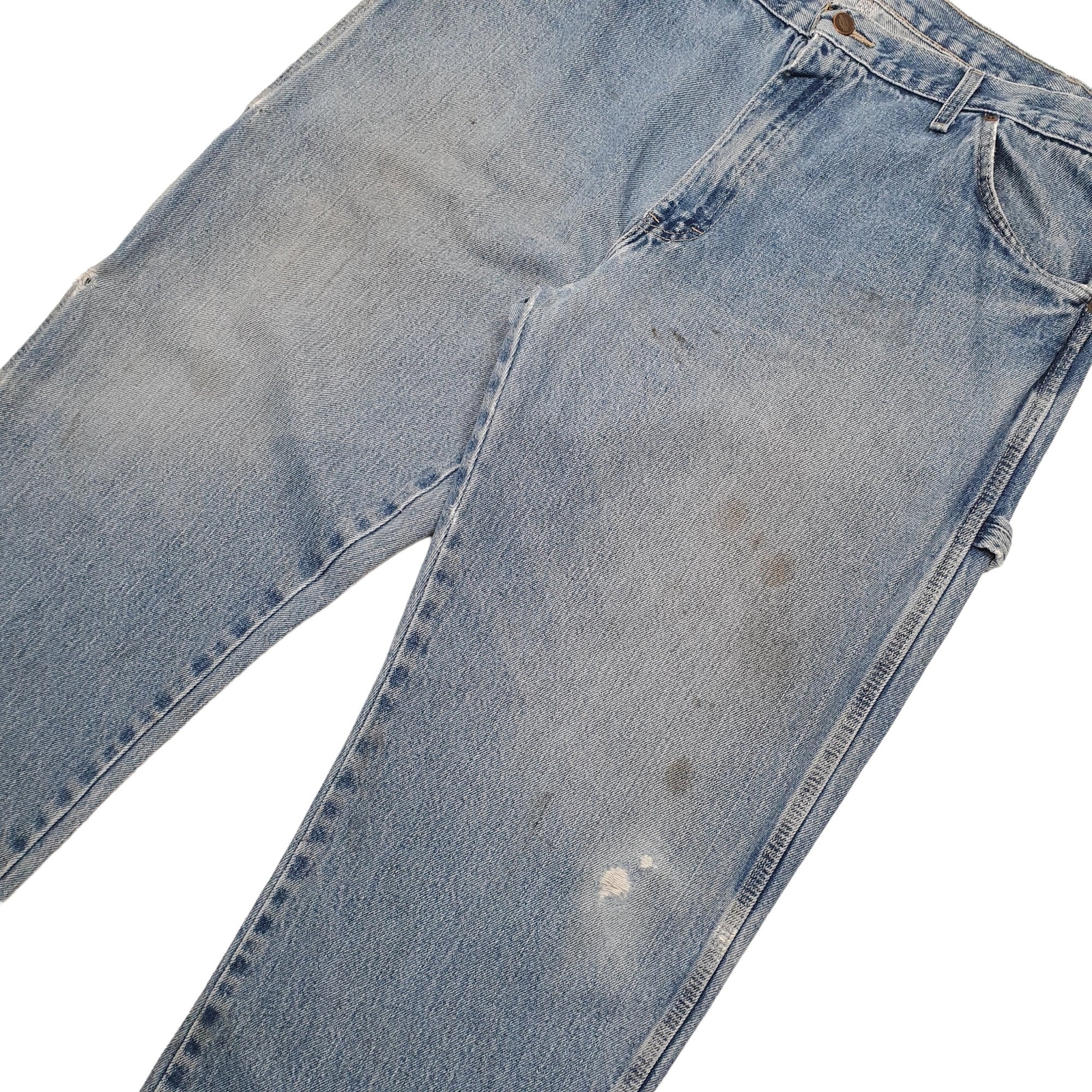 DICKIES Carpenter Workwear Trousers Cotton Blue Mens W38 L32 image 3