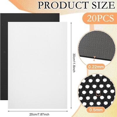 Krijuess 6 Pcs 7 Count Plastic Mesh Canvas Sheets, 13.2" X10.2"/26x33.5 Cm Plastic - View #4