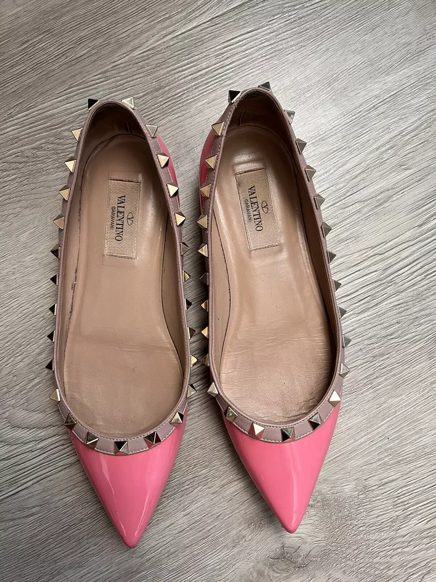 Valentino rockstud shoes pink deals