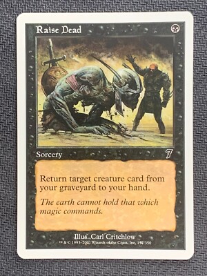 Raise Dead 157/350  Common 7th Magic Card MTG 2001 NonFoil