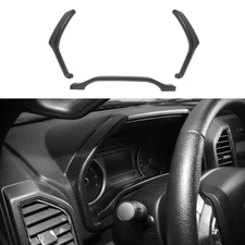 Carbon Fiber Dashboard Meter Cover Trim Strips Kit For Ford F150 2015-20 Molded