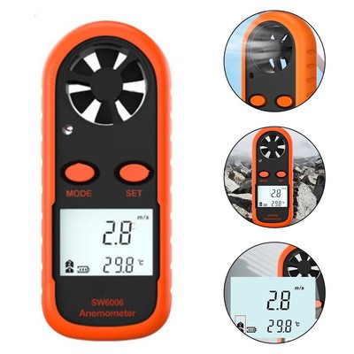 Windgeschwindigkeitsmessger?t mit eingebautem Temperatursensor f??r umfassende