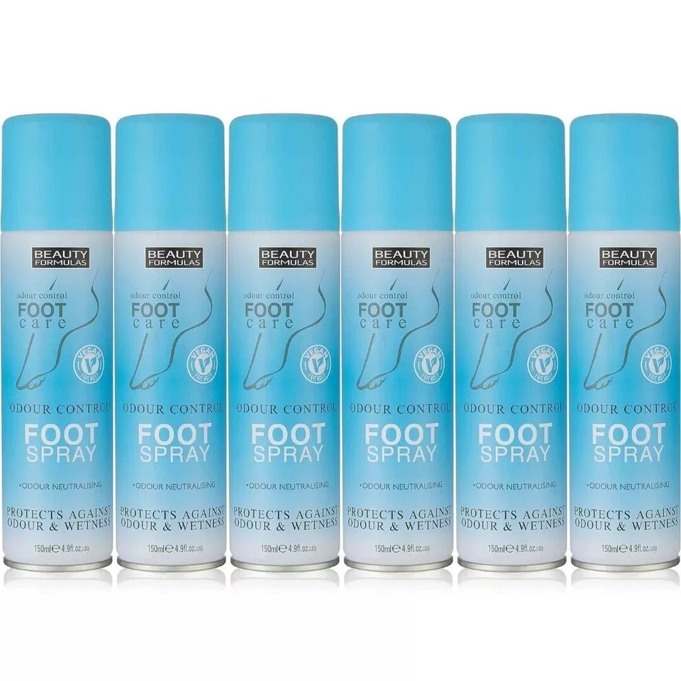 Beauty Formulas Foot Spray Odour Control 150ml x 6