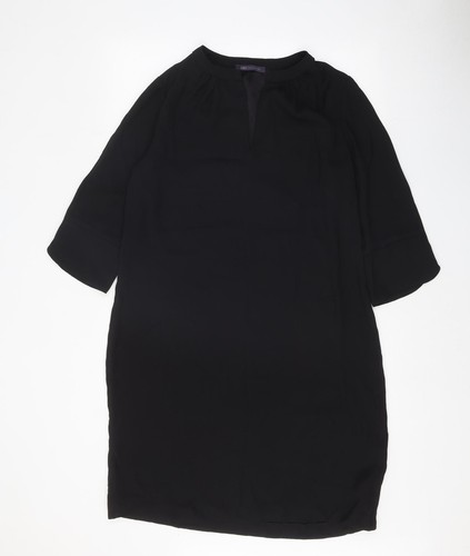 Jupe Femme Marks & Spencer Noire Taille 14 - Coupe A-line, Zippée, Longueur Courte