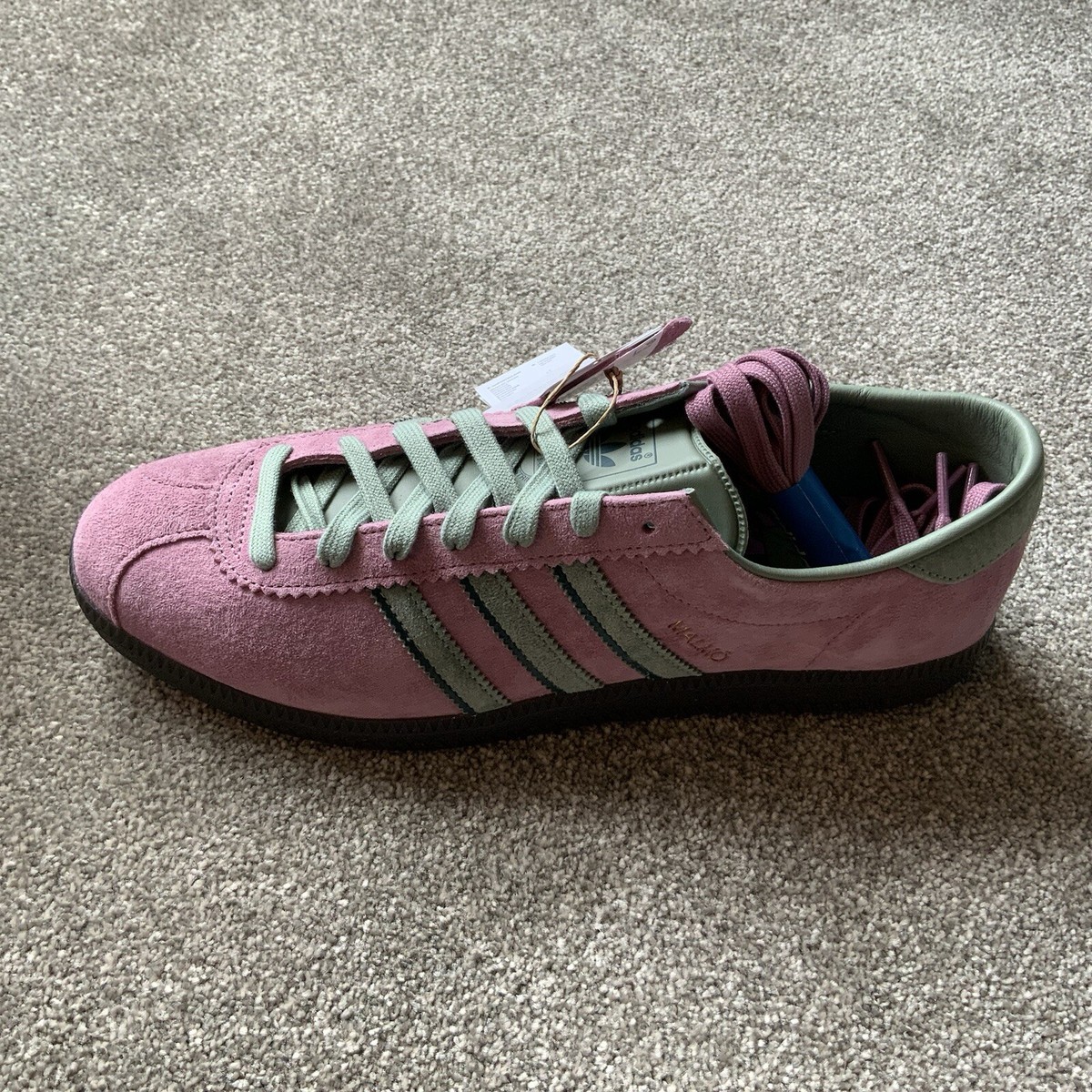 Adidas Originals Malmo Purple Green City Series Size 10 UK Adidas Originals Malmo Purple Green City Series Size 10 UK