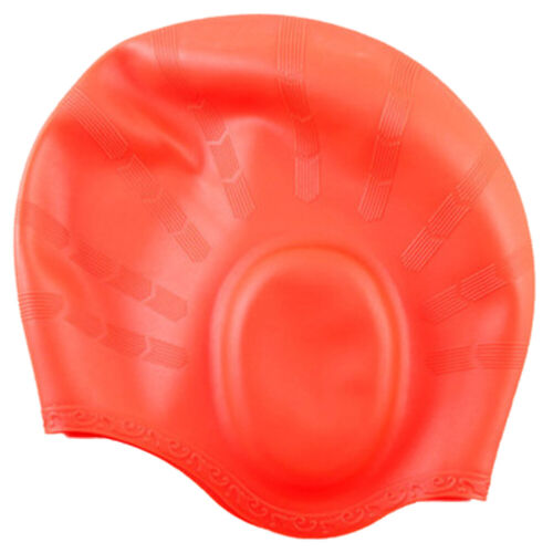 Silicone Swimming Cap With Ear Pockets Pool Swim Cap Waterproof Hat Adults Teens - Picture 17 of 20