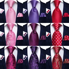 100 Mens Tie Paisley Floral Solid Striped Classic Necktie Pocket Square