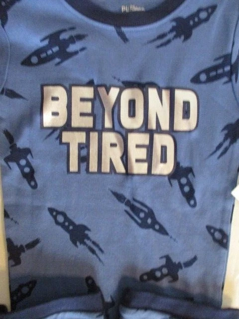 Nuevo con etiquetas Conjunto de pijama corto Petit Lem Beyond Tired S/S tejido 100 % algodón 2 piezas talla 5 Foto 2 de 4