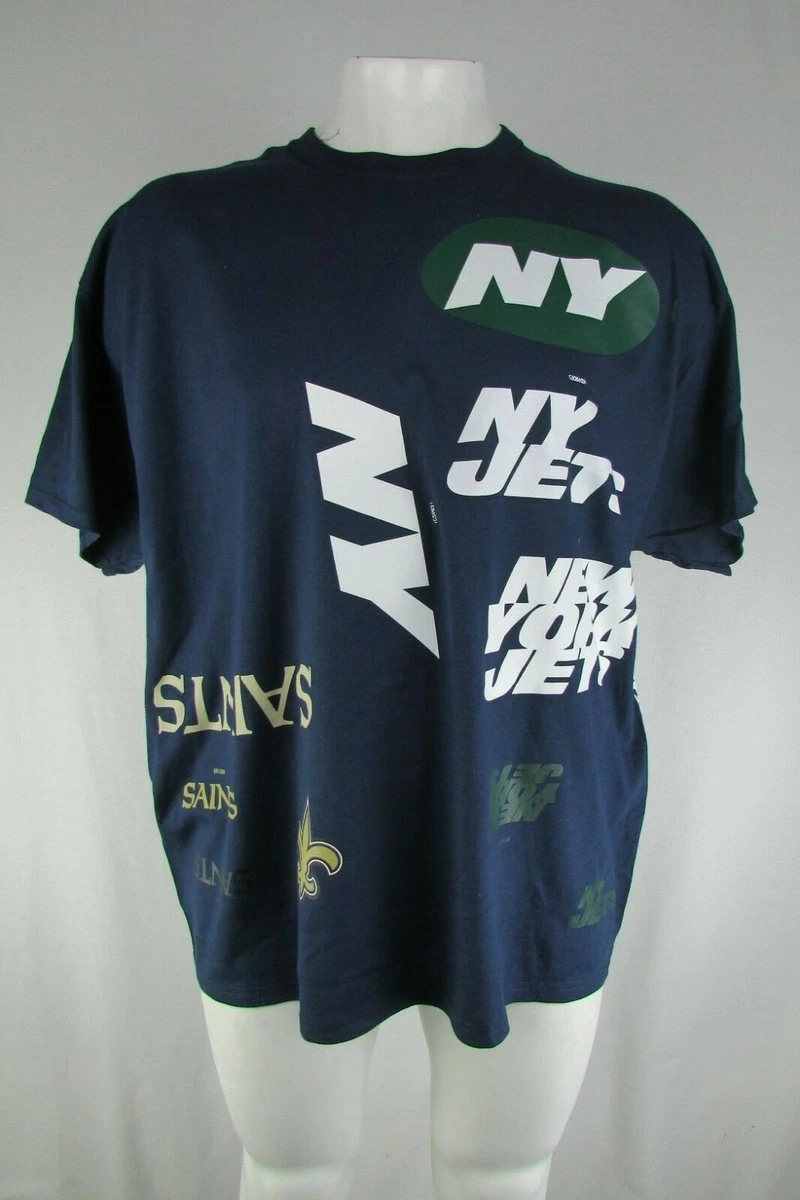 NFL Test Print Jets Saints Gildan Men s Big Tall T Shirt eBay