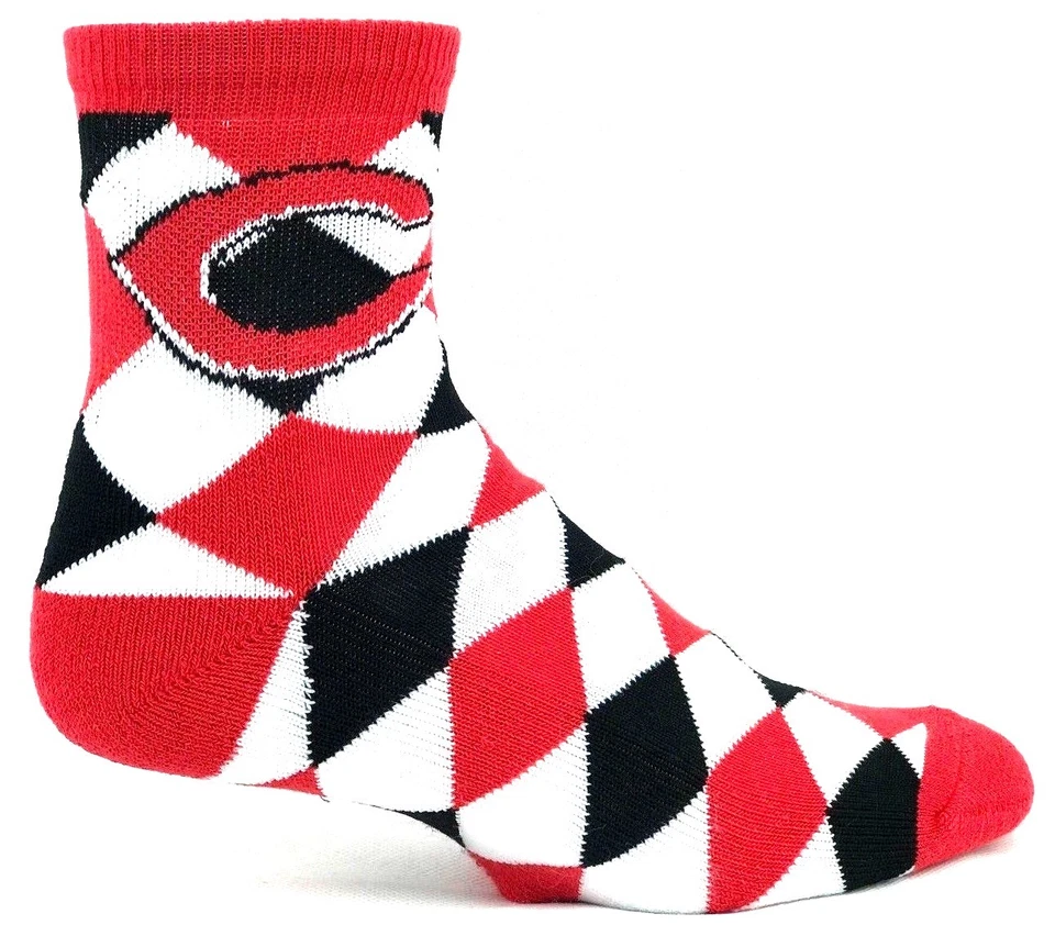 Cincinnati Reds Men's Red Black & White Checkered Quarter Socks - Image 3 of 3