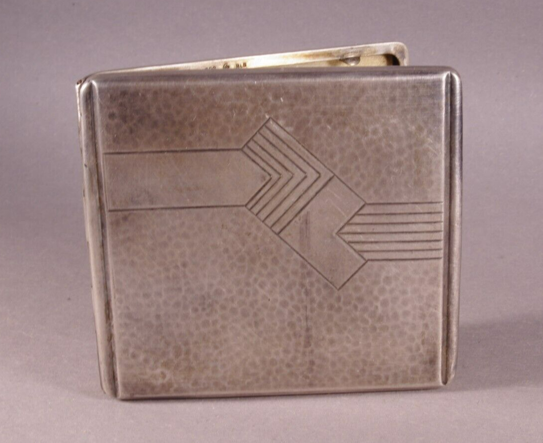 ww2 german cigarette case WW2 Original Silver Cigarette case 1933, relic German waiter. Silver 800  (№#04)