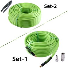 Heavy Duty Lightweight Hybrid Pro Air Hose 3/8 in. x 26-252FT GREEN