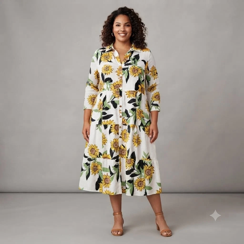 Sunflower Print In Women's Dresses for sale - eBay