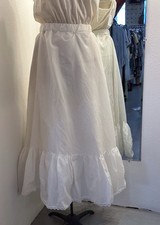 Vintage Bridal Petticoat Crinoline Half Slip White Lace Trim