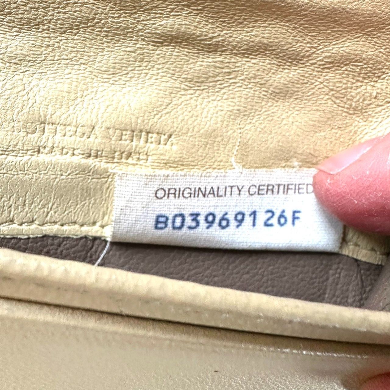 Bottega Veneta Card Holder Cream Leather Business Card Case thumbnail 5