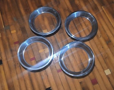 Mopar 14'' Stainless Wheel Trim Rings Dodge Plymouth 60s 70s OEM Cuda 340 Vintage
