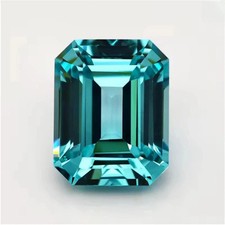 9.25Ct Certified Natural Paraiba Tourmaline Neon Blue Emerald Cut Loose Gemstone