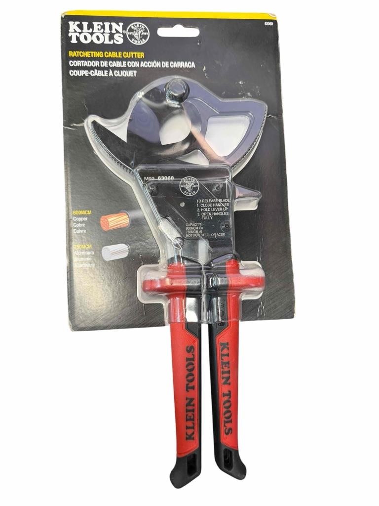 NEW Klein Tools Ratcheting Cable Cutter 63060